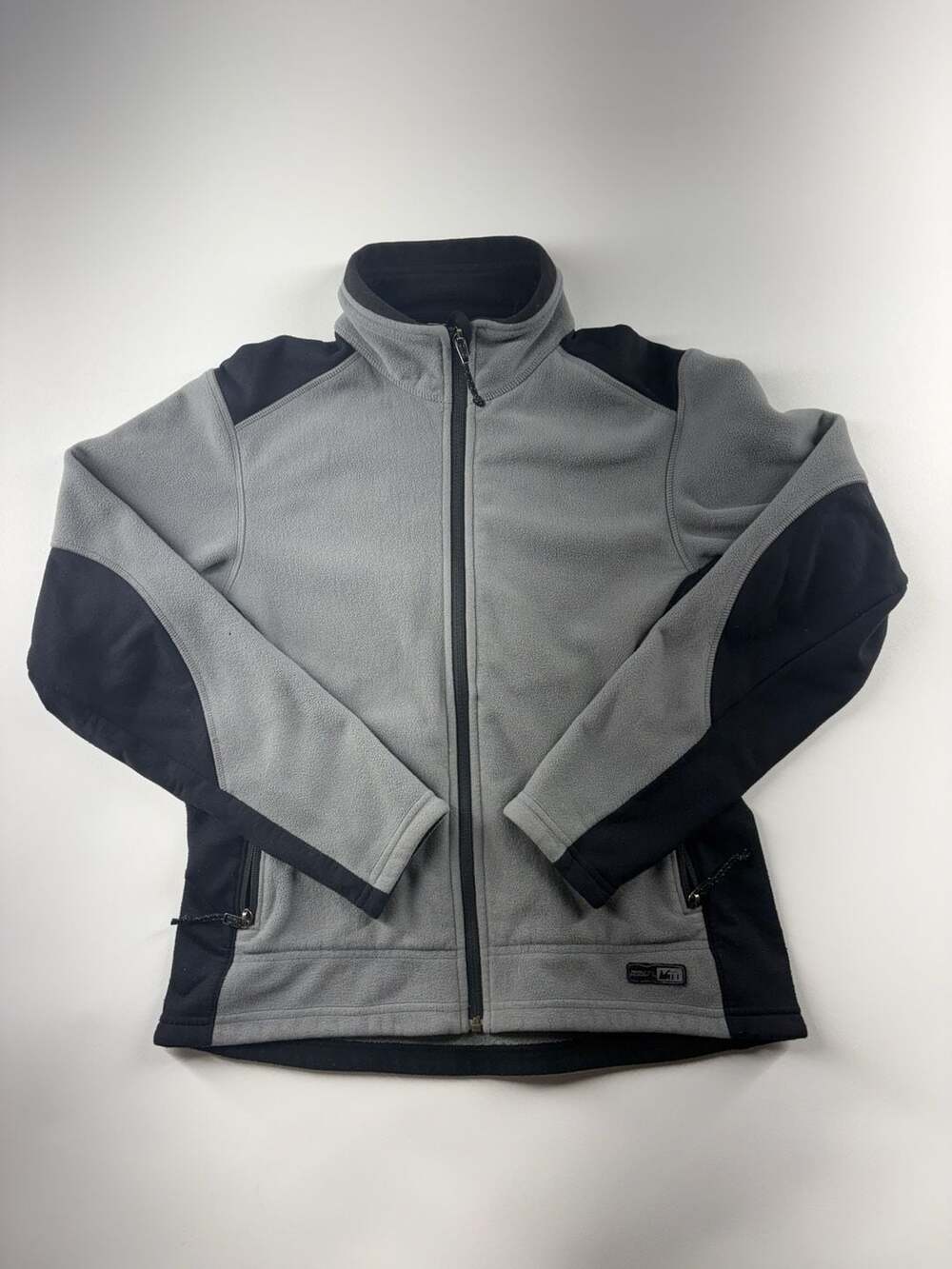 REI Co-op Gray and Black Full Zip Fleece Jacket